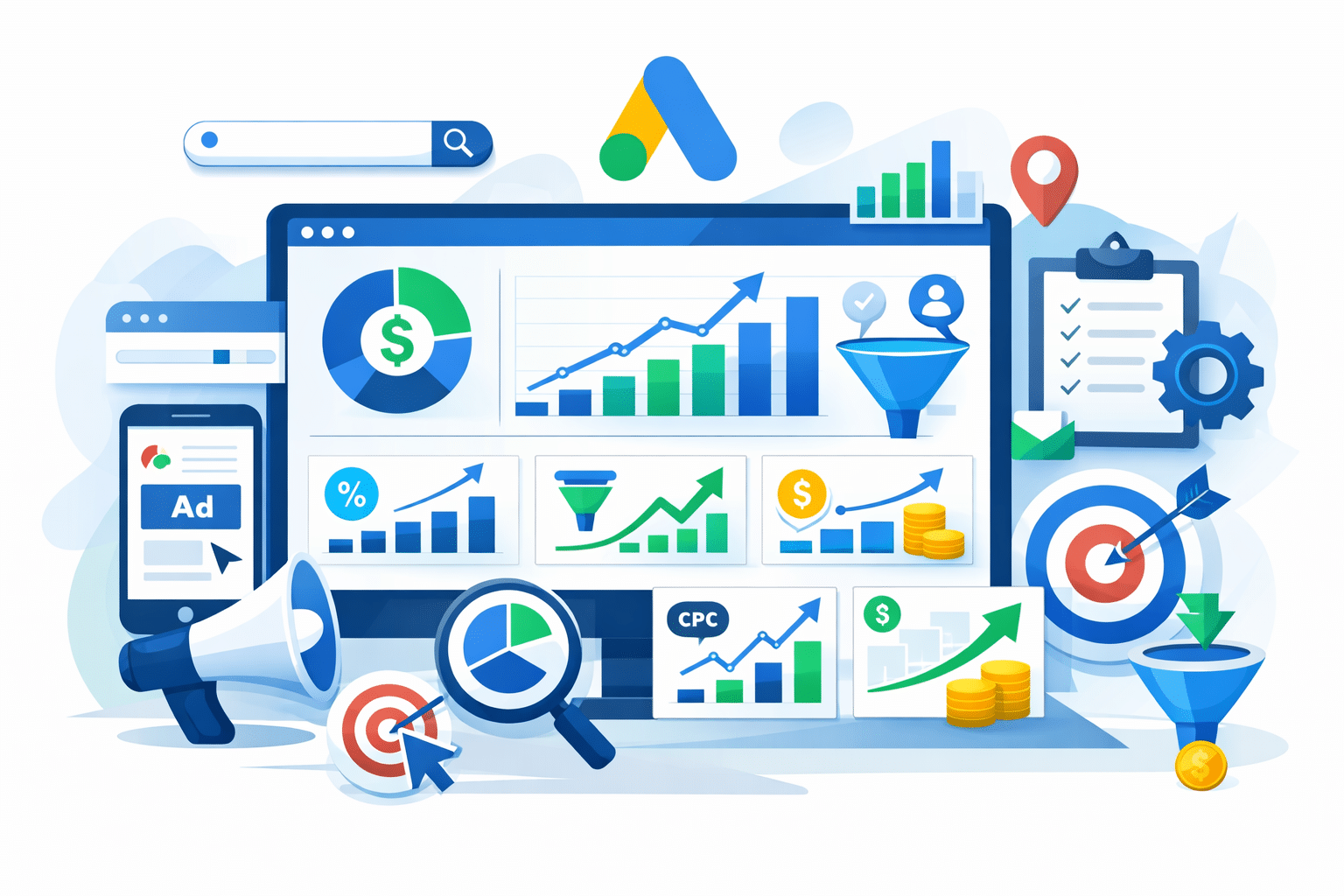 Interface de marketing digital et analytics